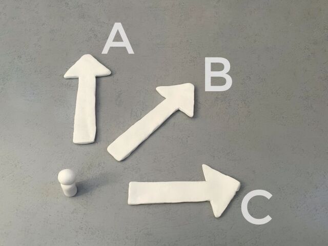 逃げるのではなく、方向を換えるという考えの過程を考える